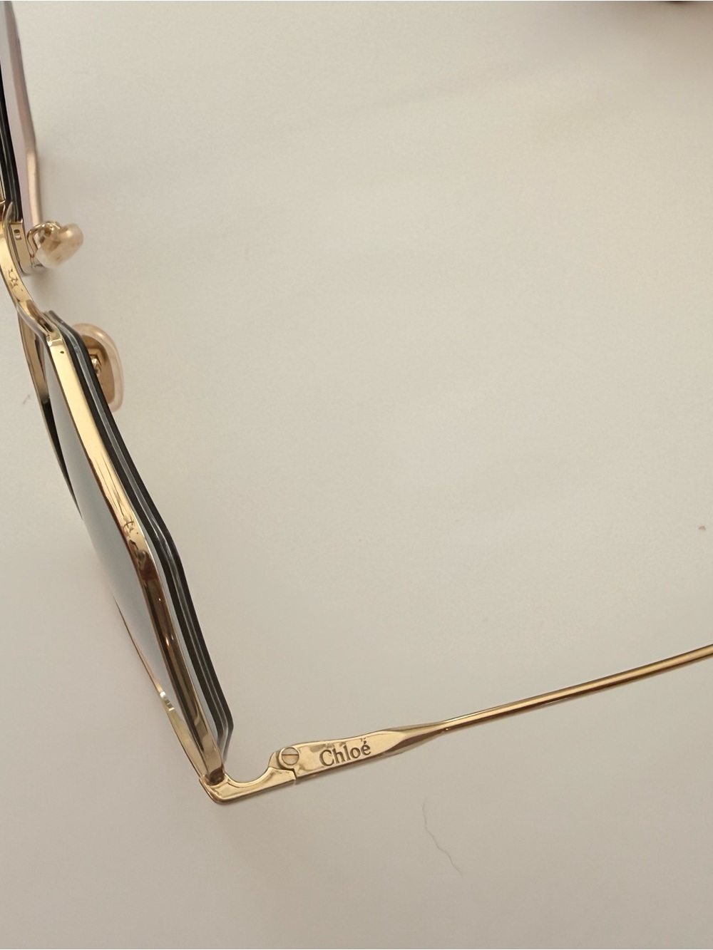 Chloe Octagon Geometric Gold Gradient Sunglasses with Original Box & Case - Picture 11 of 16